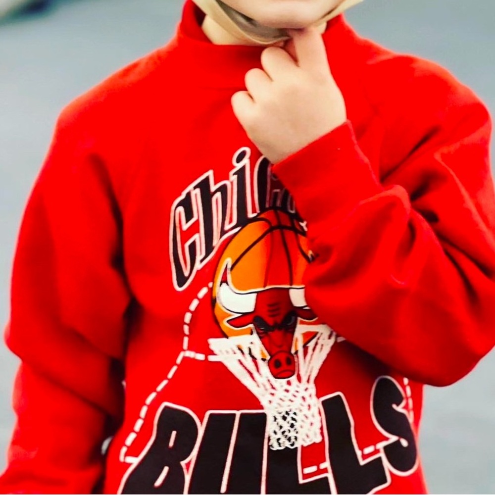 Vintage 90s Kids Chicago Bulls Kids Crew Sweatshirt Sz Small